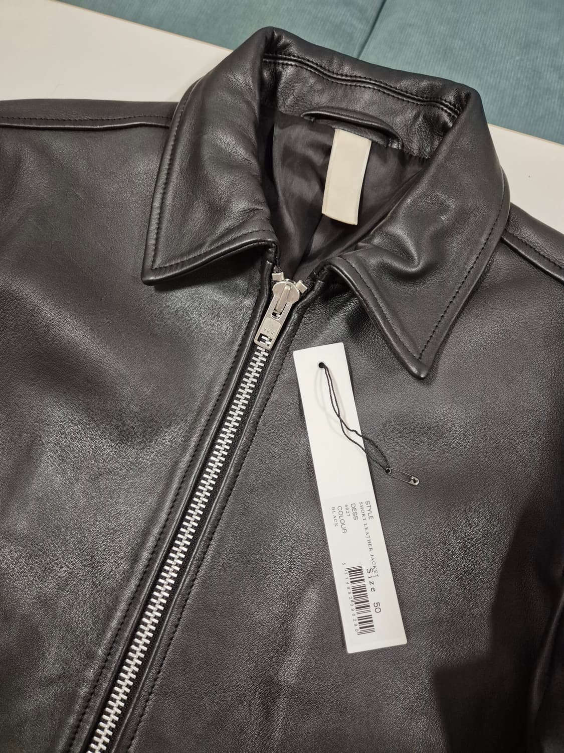 25 SS 선플라워 레더자켓 블랙 50(100) 상품이미지3