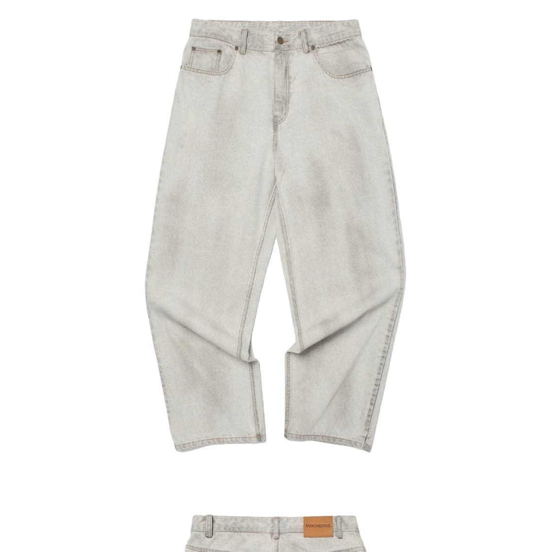 위캔더스 페이스 데님팬츠 그레이 face denim pants 상품이미지2