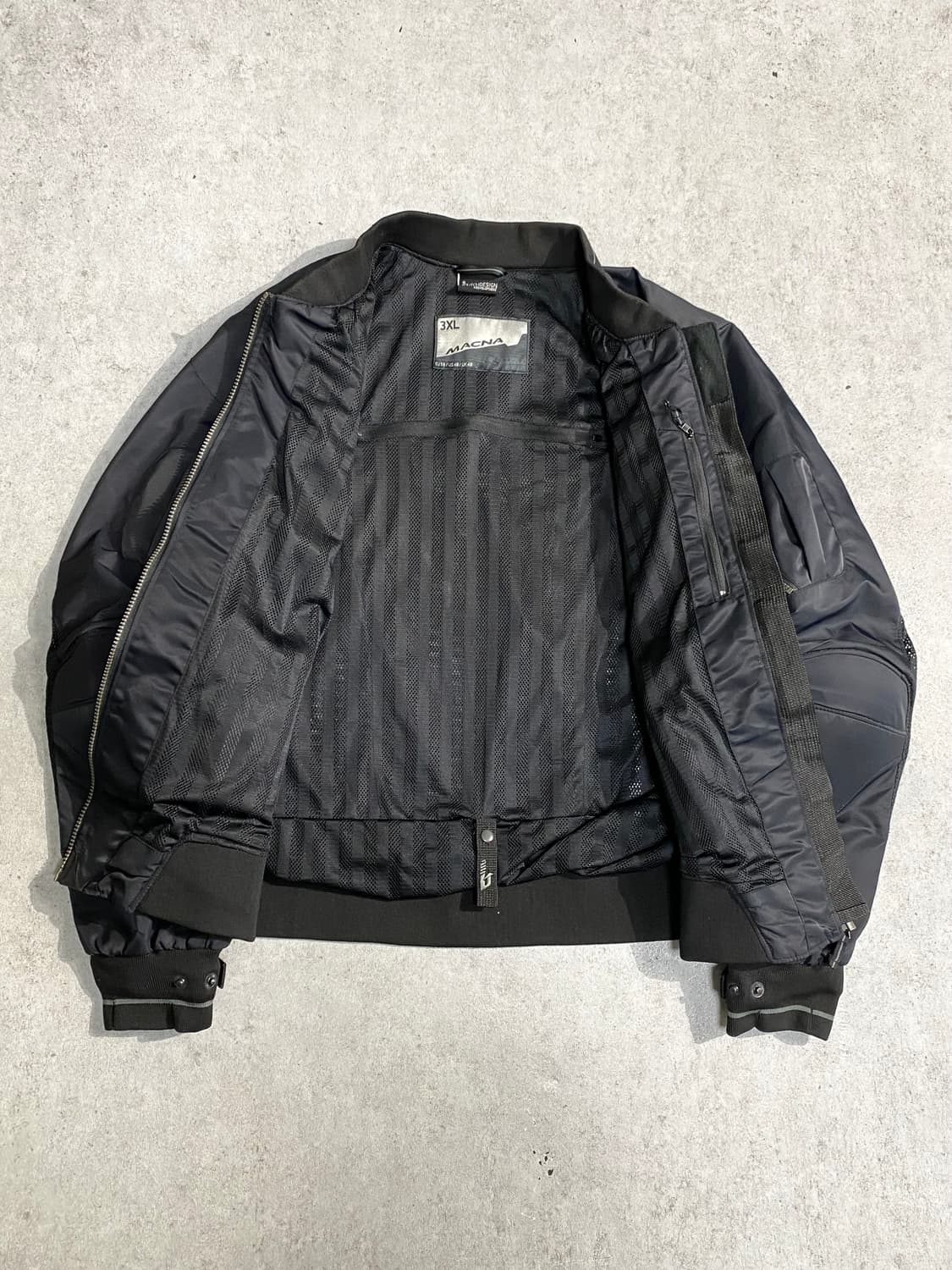 [3XL] MACNA 블랙 매쉬 바이커 자켓 상품이미지5