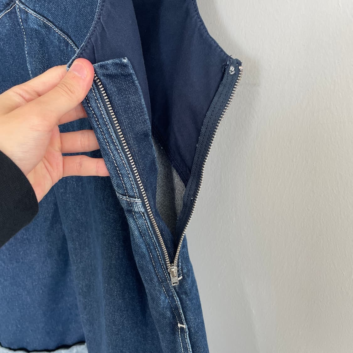 코스 데님 민소매 원피스 상품이미지5