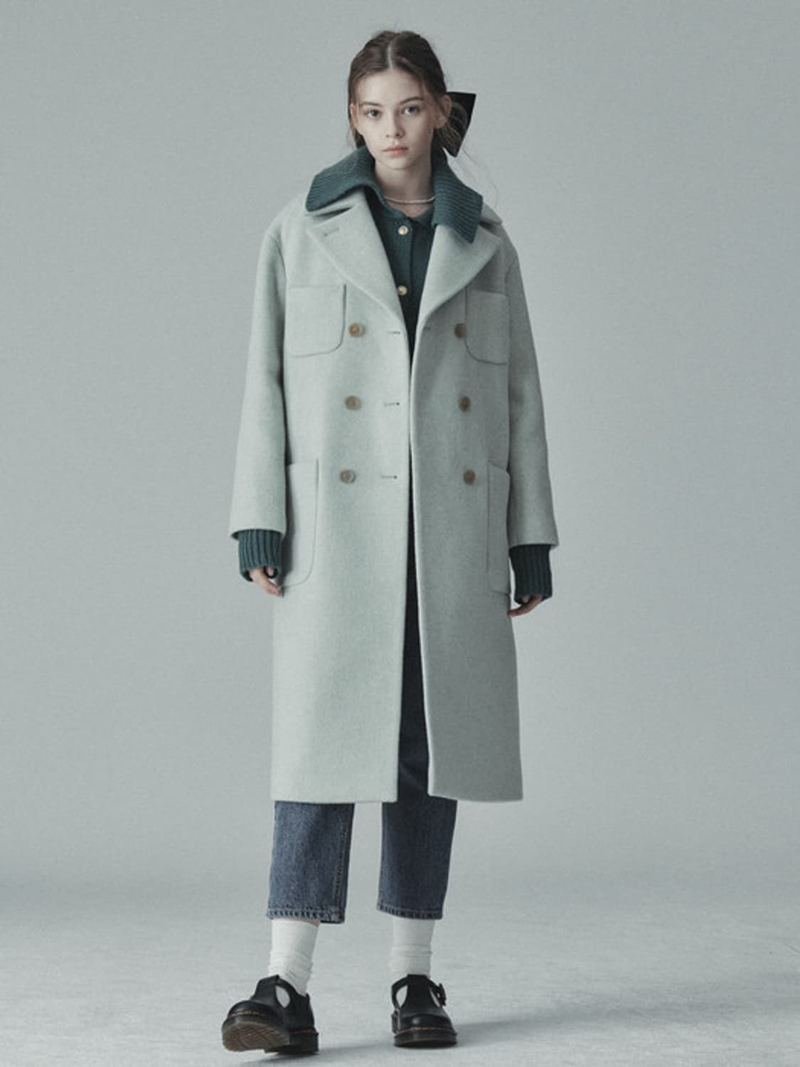 [s] 유어네임히얼 정성이 코트 민트 [한선화, 주지아 착용] 상품이미지3