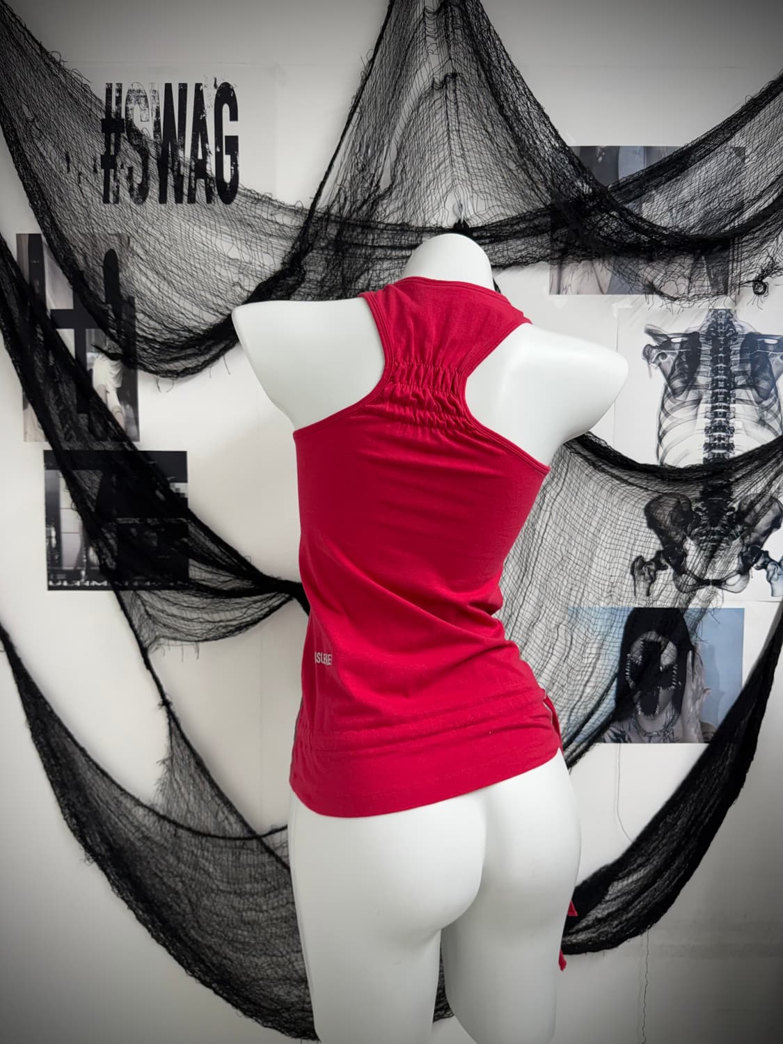 Evisu printing shirring sleeveless 상품이미지6