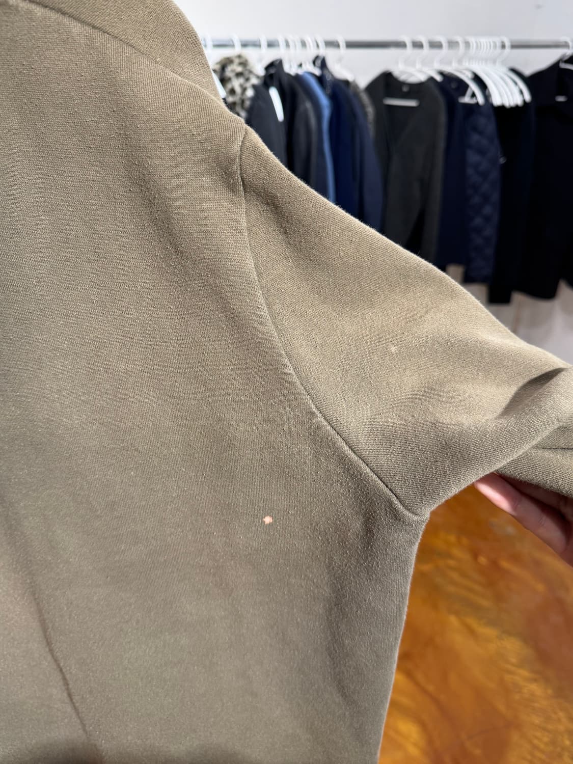 빈티지 카키 오버사이즈 후드 집업 상품이미지9