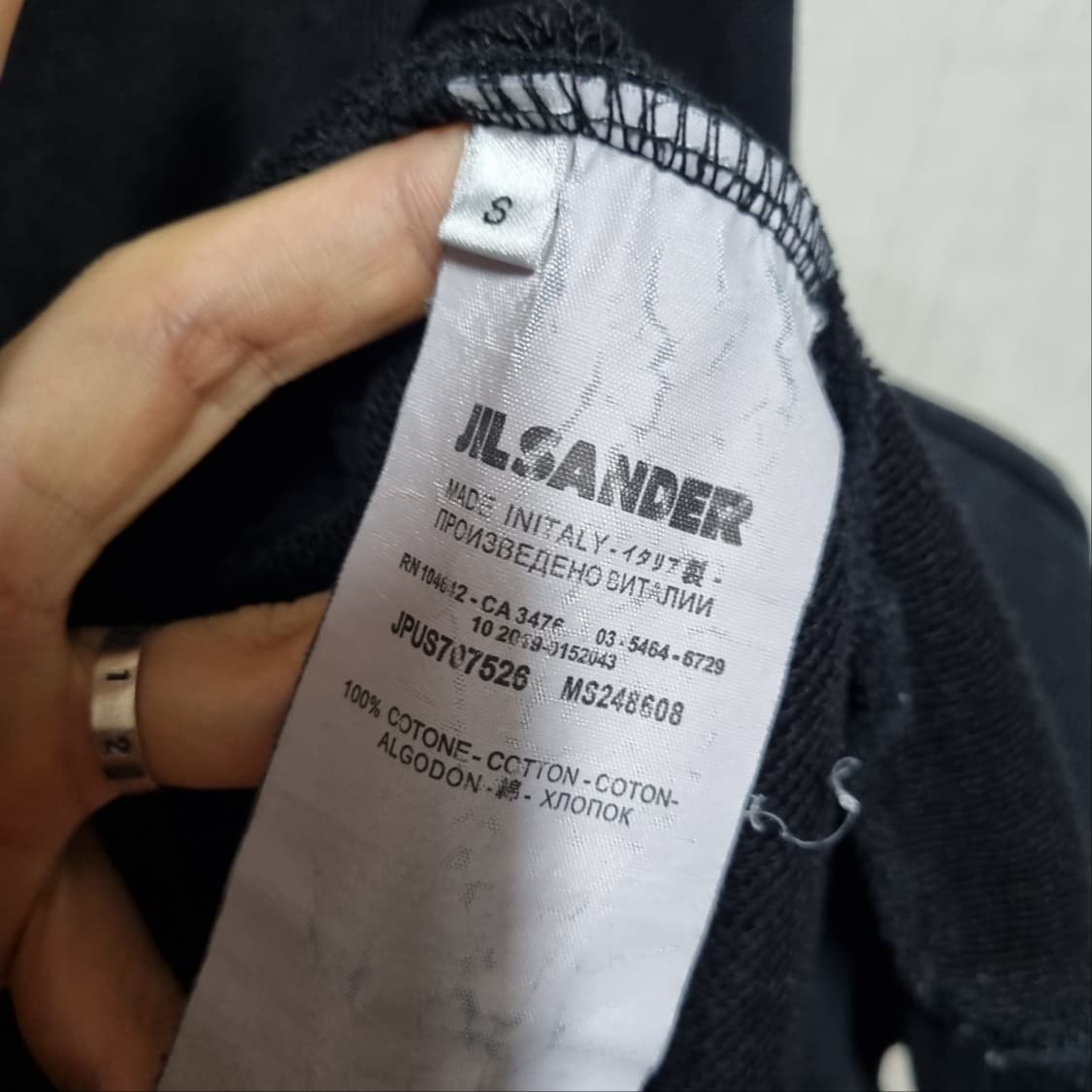 질샌더 블랙 오버핏 후드티 상품이미지5