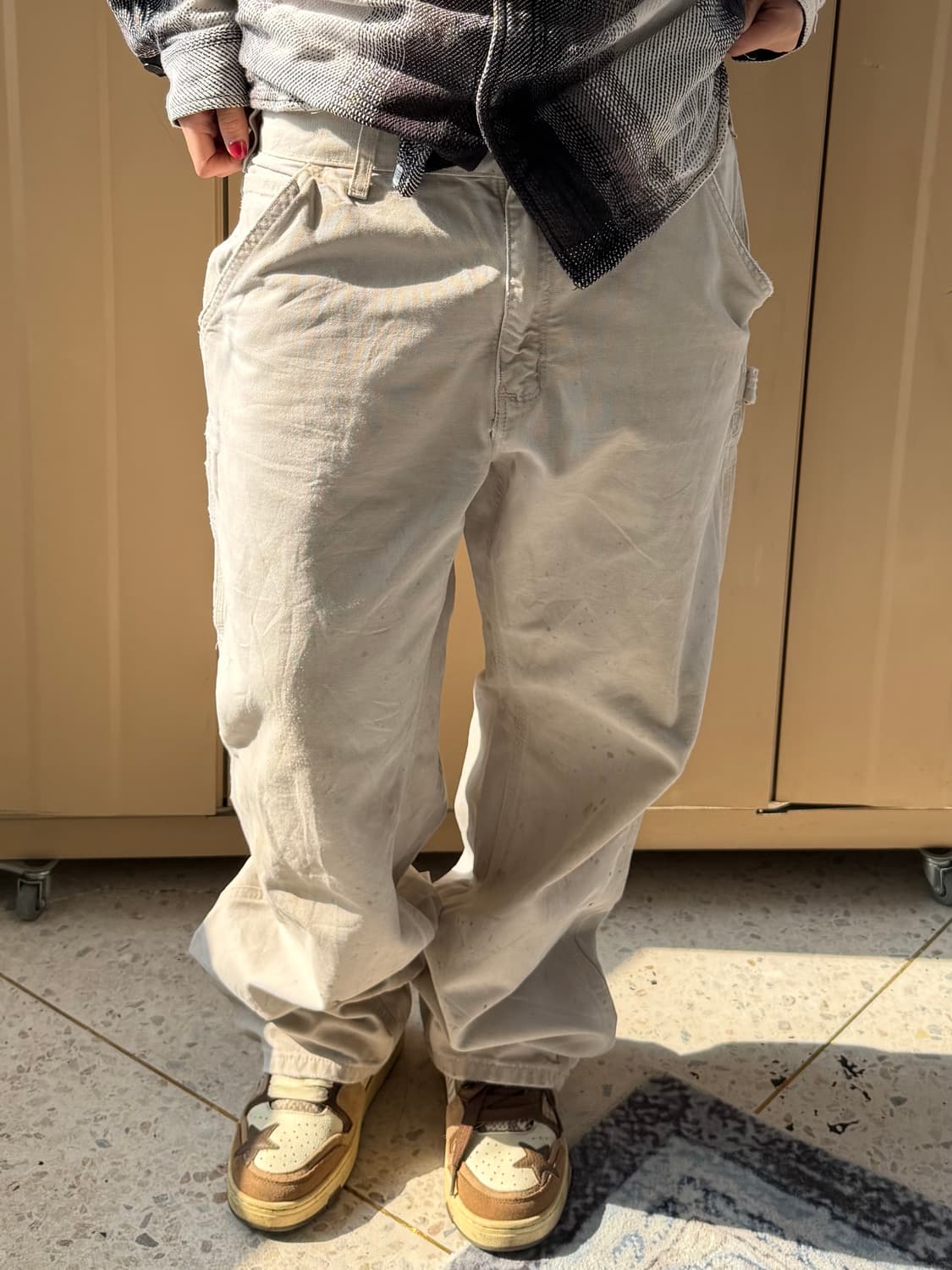 칼하트 카펜터 워크팬츠 화이트 상품이미지4