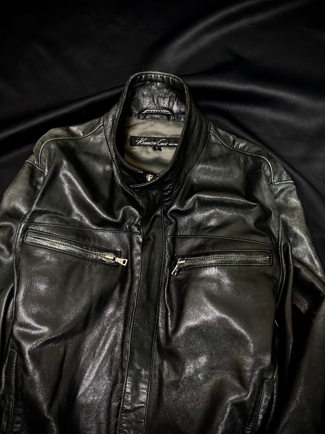 [Leather]Chic Zip Detail SHELL Leather J 상품이미지3