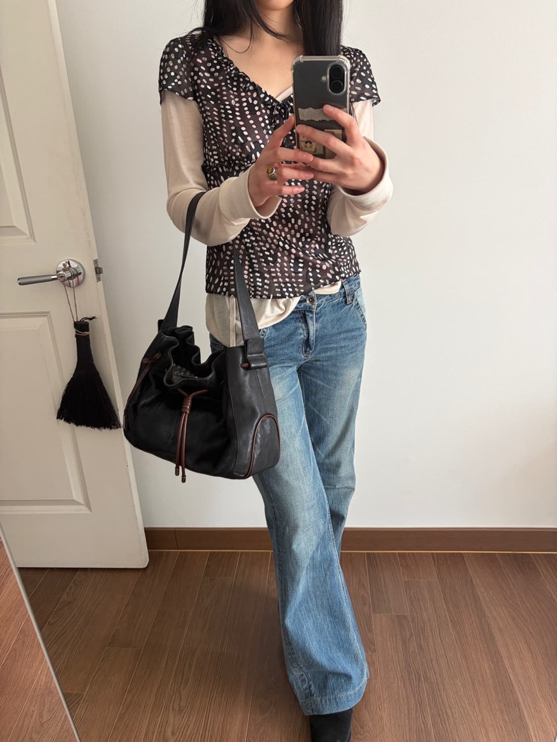 dot patterned blouse 상품이미지5