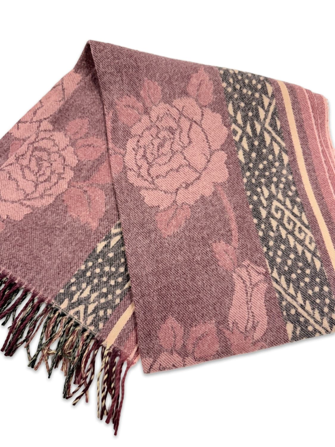 빈티지 핑크 로즈 머플러 상품이미지3