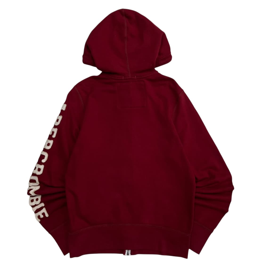 아베크롬비 사이드 패치 버건디 후드집업 S 상품이미지5