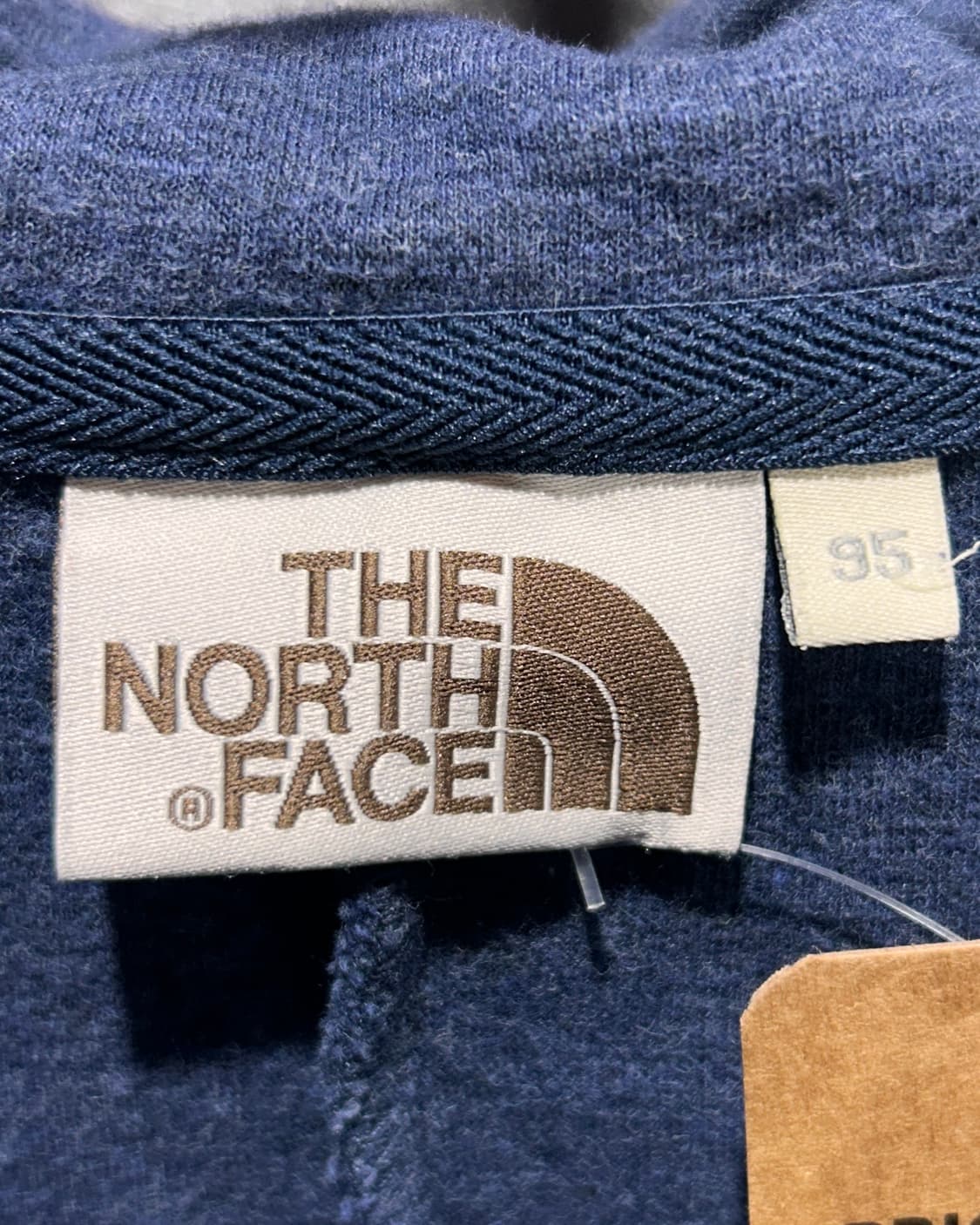 M 노스페이스 스몰로고 네이비 폴리코튼 후드집업 상품이미지5