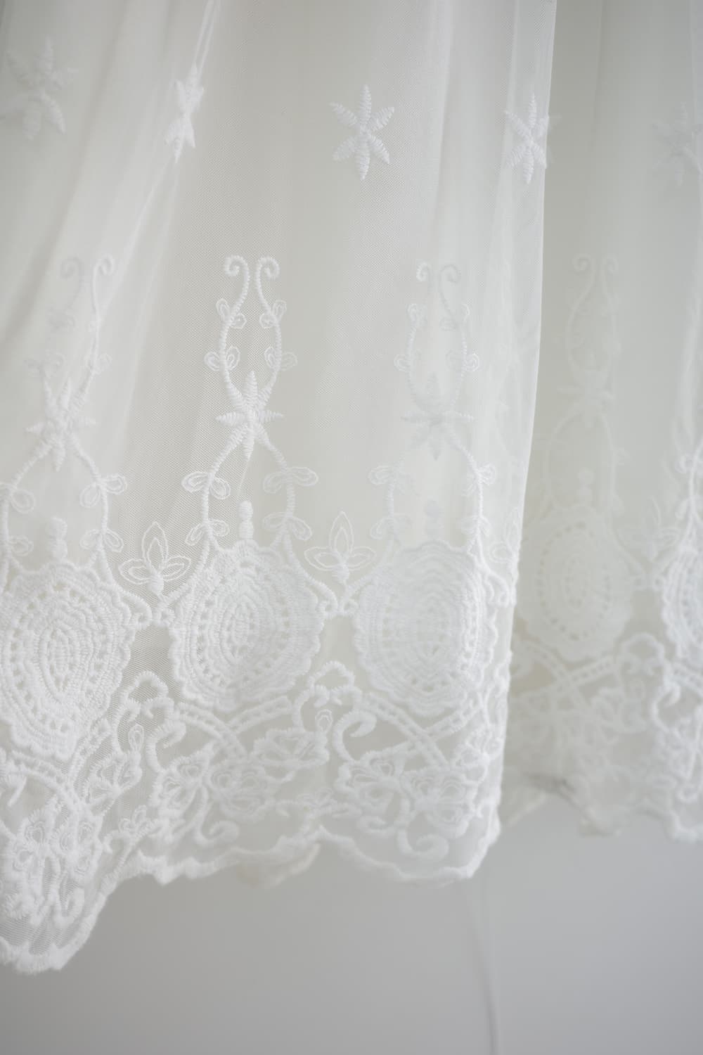 Cream white lace banding skirt 상품이미지2