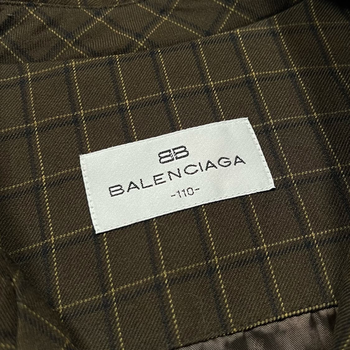 90's 발렌시아가 체크 블루종 자켓 상품이미지4