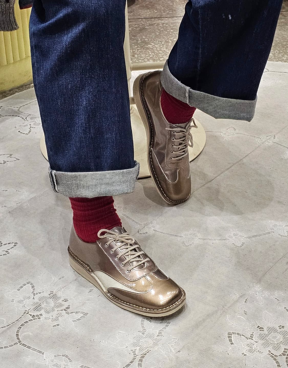 Hush Puppies 골드 스퀘어 스니커즈 상품이미지7