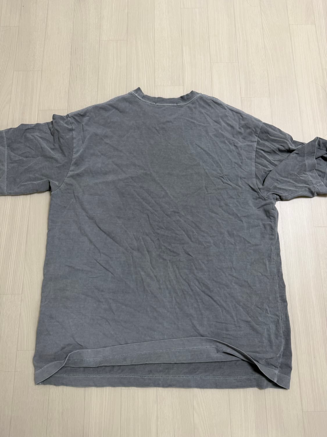 폴리테루 휴먼인덱스 휴먼 레귤러 1/2 티셔츠 다이드 그레이 상품이미지2