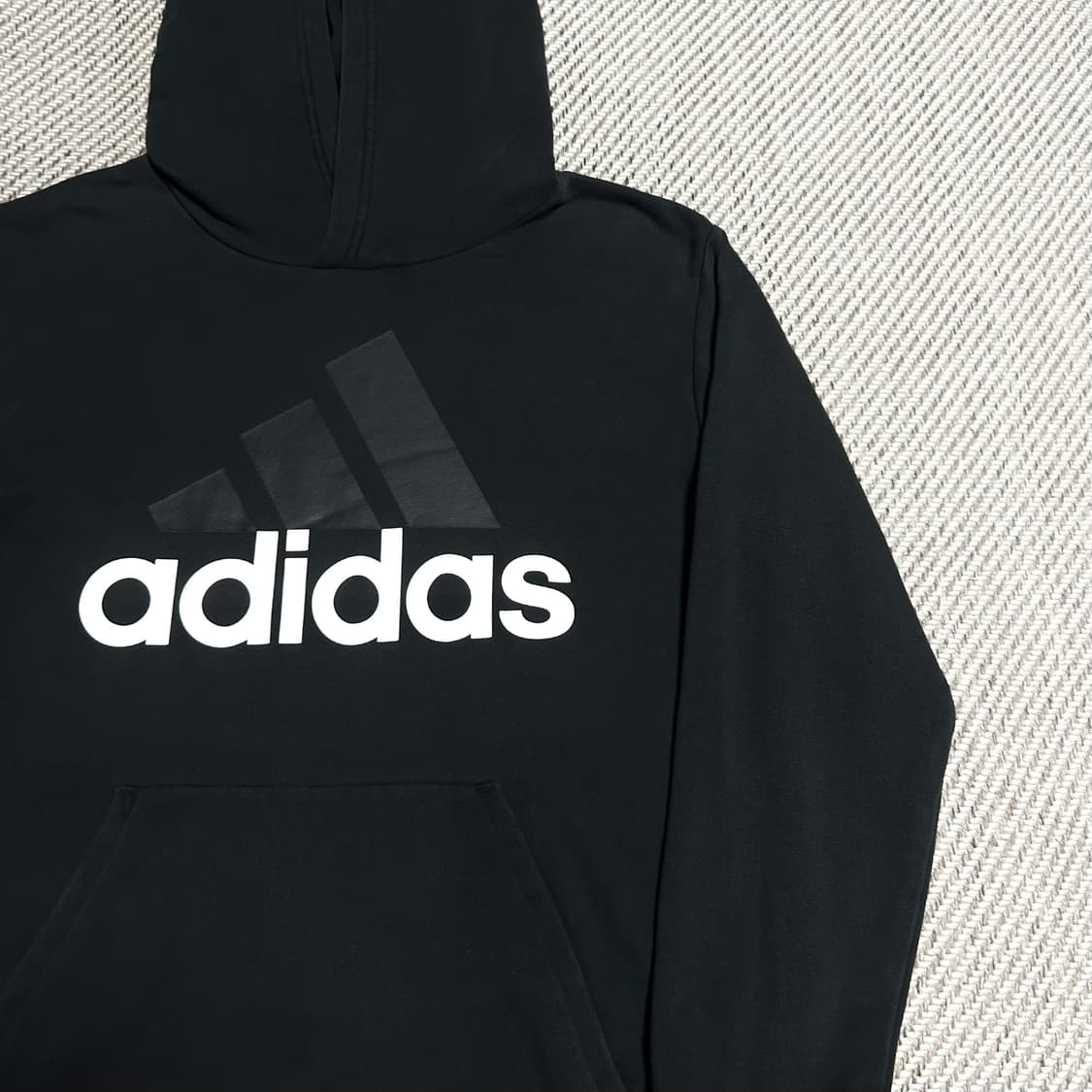 [M] adidas 아디다스 빅로고 블랙 후드티 상품이미지2