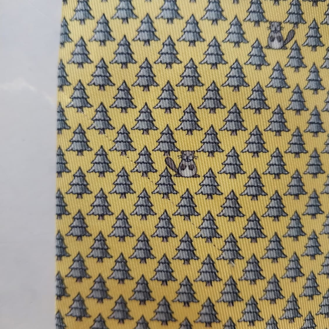 에르메스 실크 숲속 패턴 넥타이 9.5cm A~A+등급 K2263
 상품이미지10