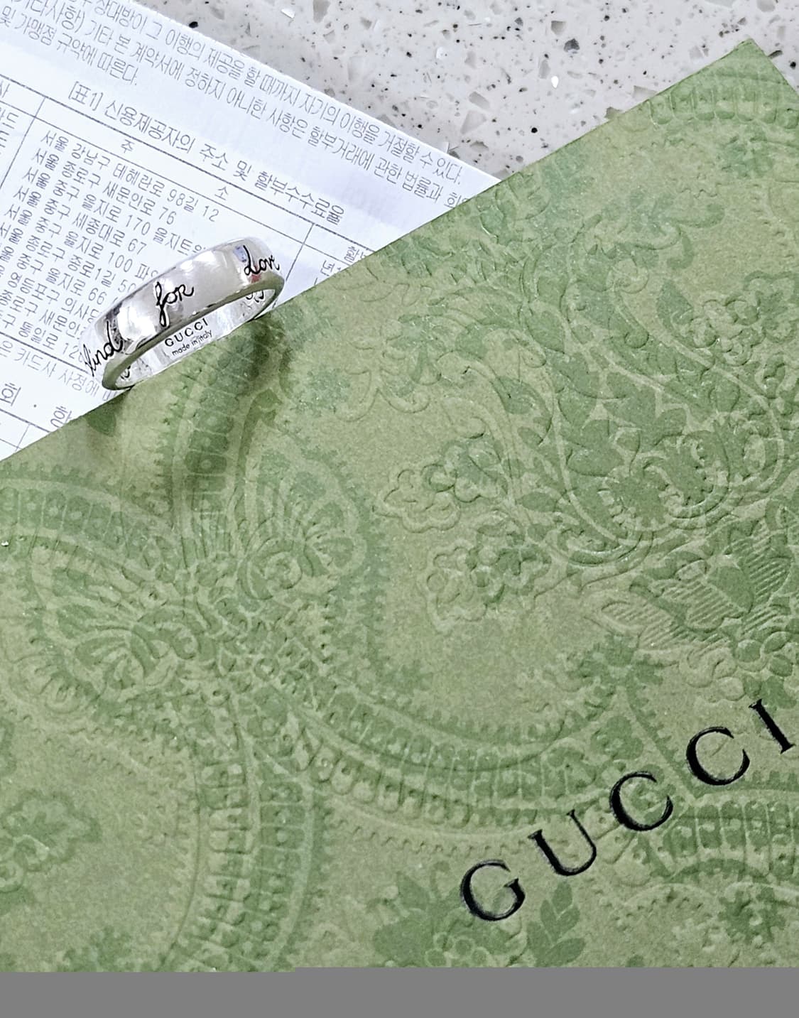 구찌 블라인드 포 러브 실버반지 9호 [정품/영수증포함] 상품이미지5