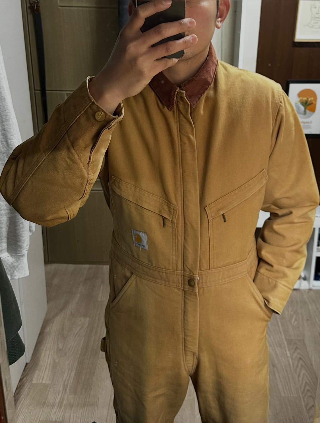 칼하트 브라운 점프수트 작업복 상품이미지2