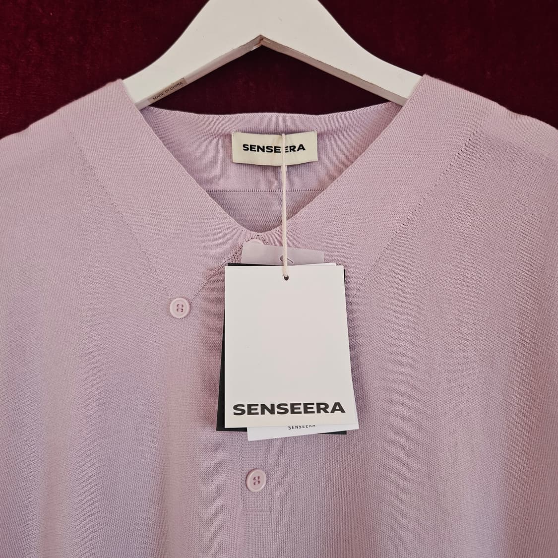 (새상품)센스에라(Senseera) 텐셀(Tencel) 반팔 니트 L 상품이미지4