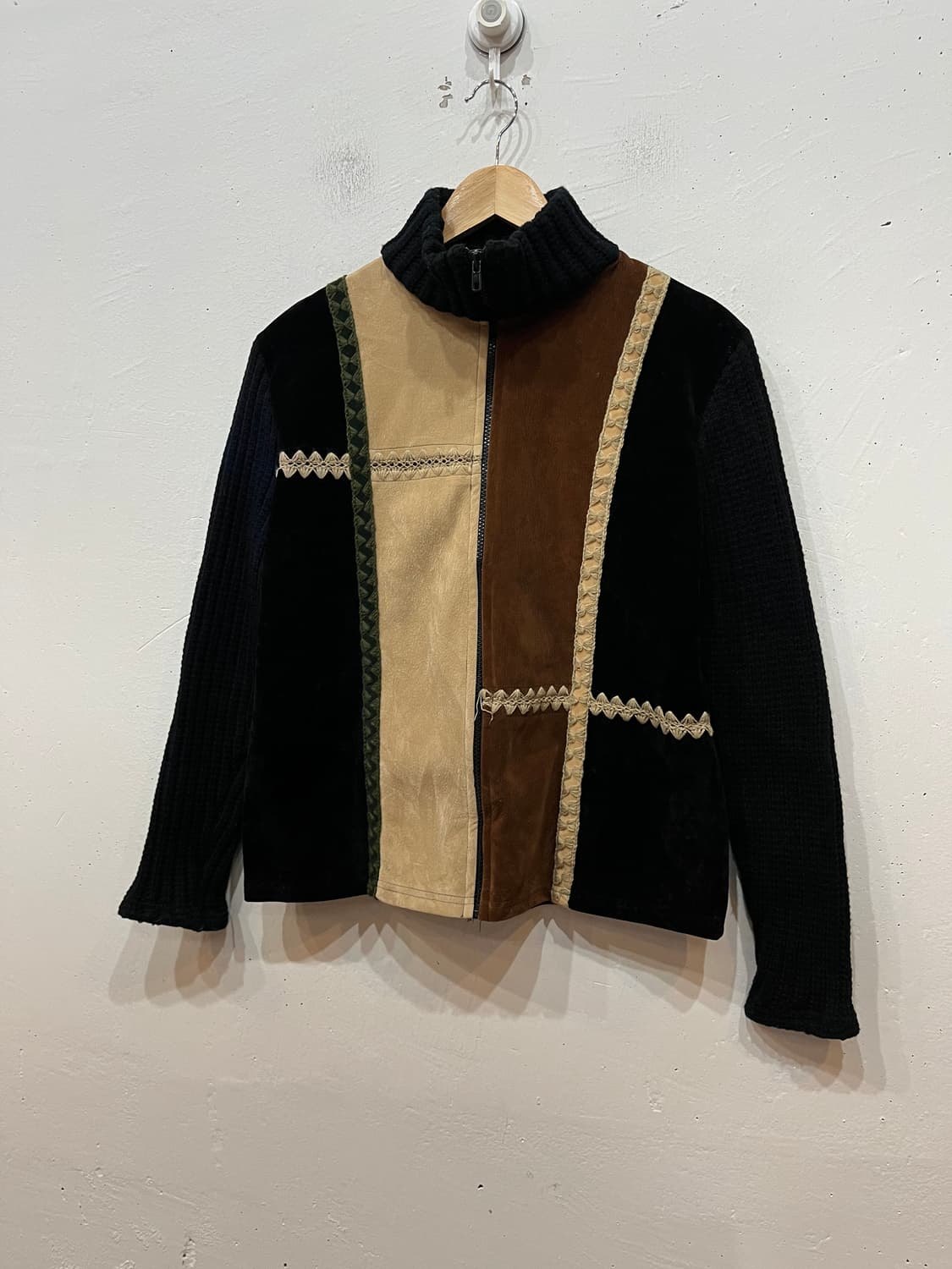 THIRTY PARIS 스웨이드 니트집업 우먼즈 상품이미지1