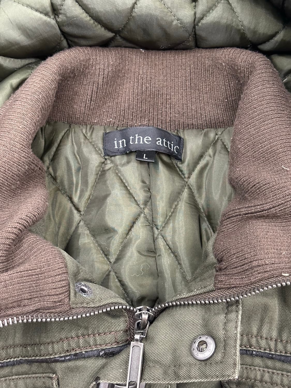 L)In The Attic 빈티지 퍼 후드 밀리터리 야상 자켓 상품이미지6