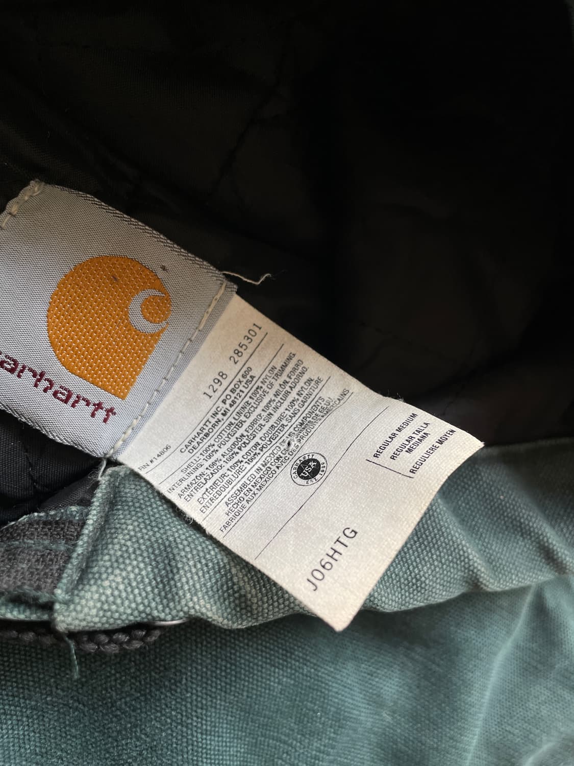 90s 칼하트 J06 HTG 헌터그린 액티브 자켓 J130 상품이미지3