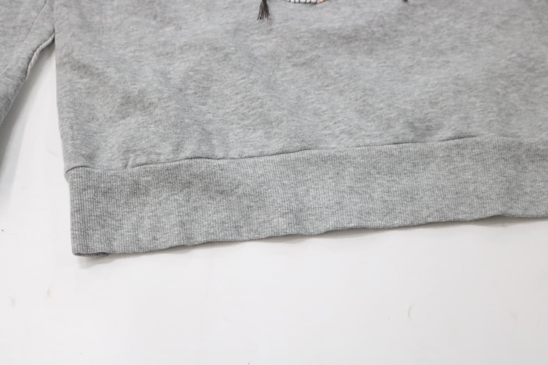 네넷(Ne-net) 빈티지 고양이 패치워크 엘보 패치 그레이 맨투맨 상품이미지5