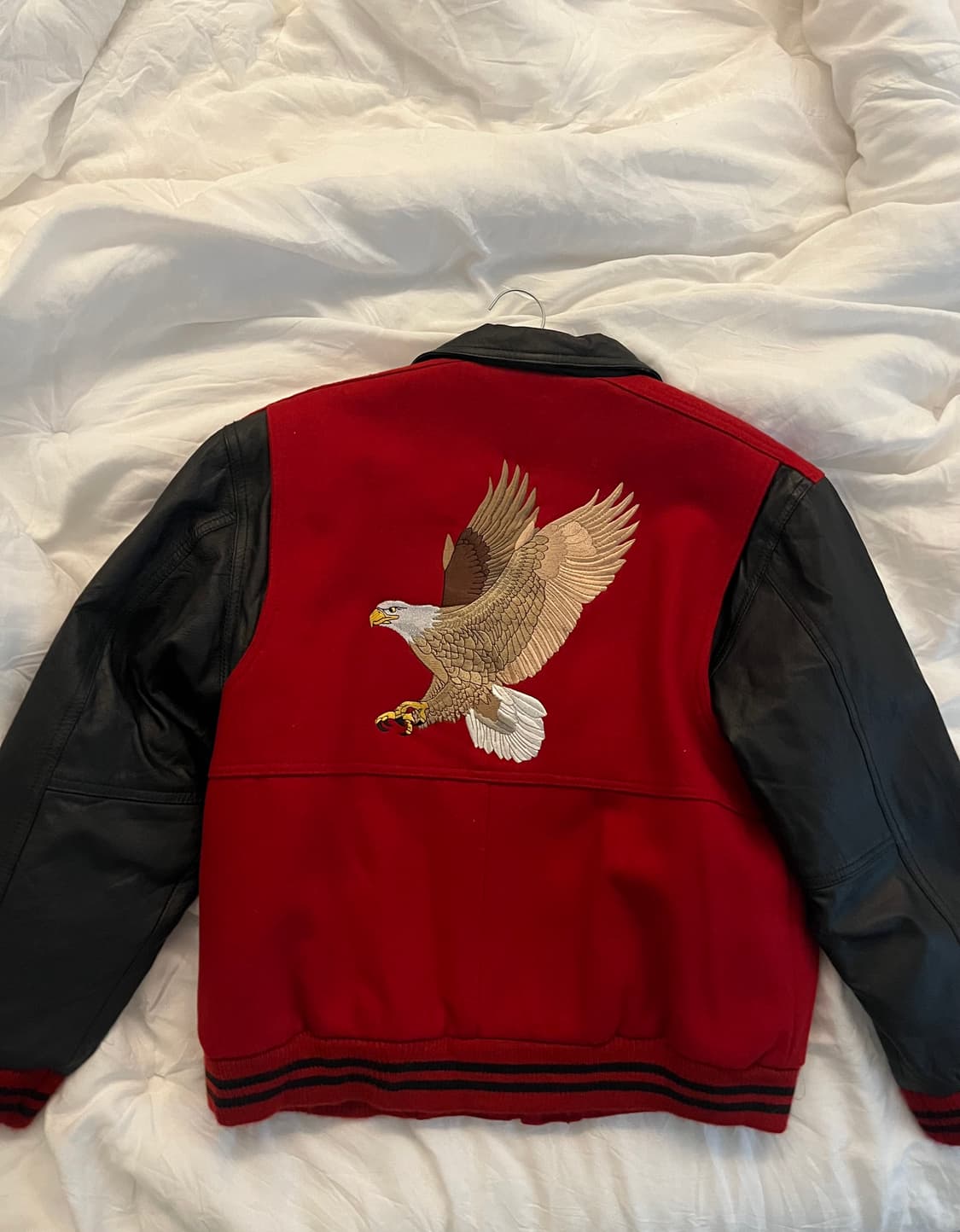 빈티지 독수리 점퍼 자켓 가죽 패딩 레더 라이더 상품이미지2
