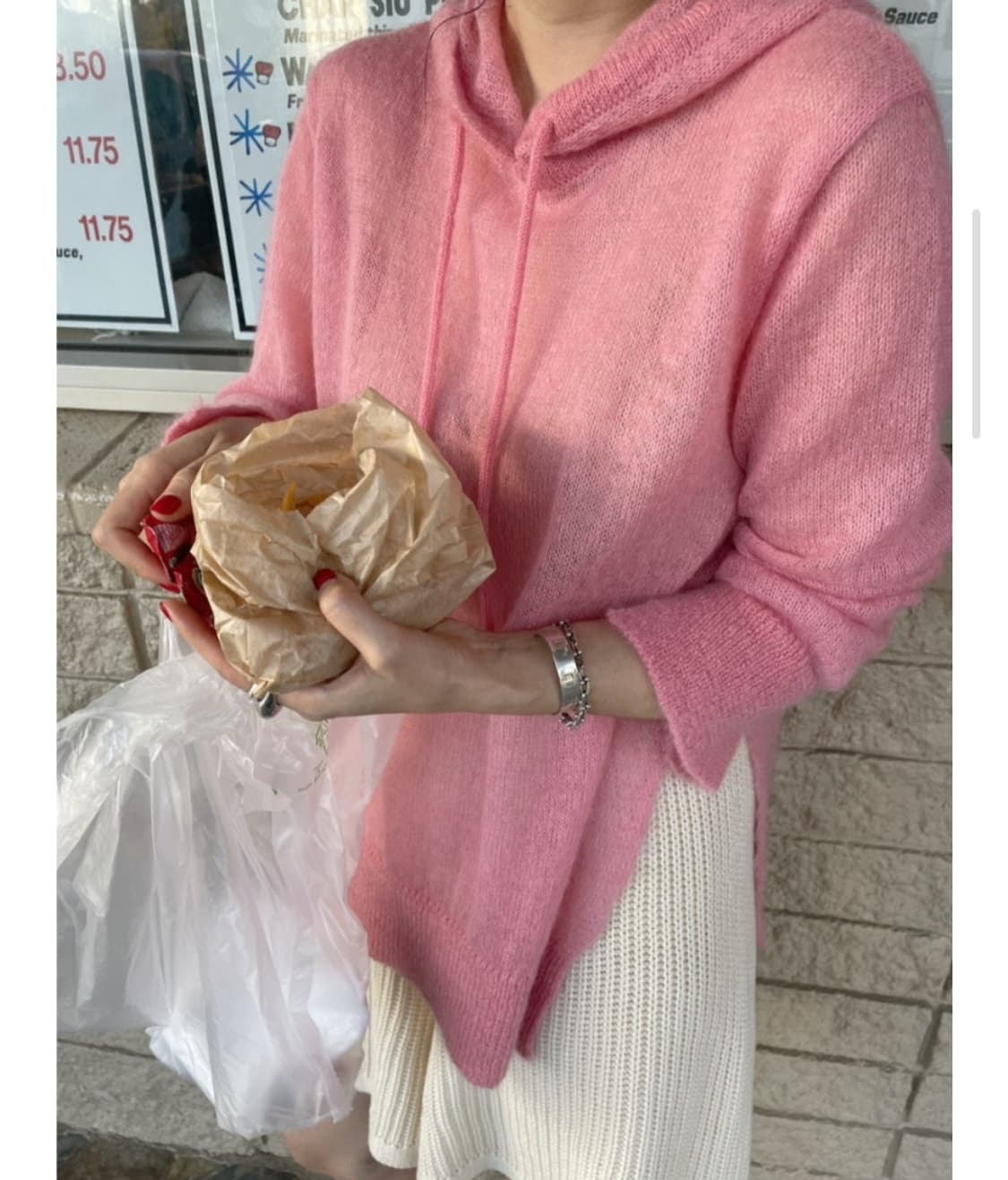 새옷 위꼬모 알로하 모헤어 후드 니트 풀오버 상품이미지2