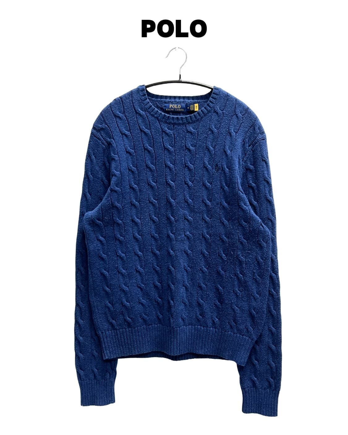 폴로 랄프로렌 케이블 꽈배기 니트 블루 상품이미지1