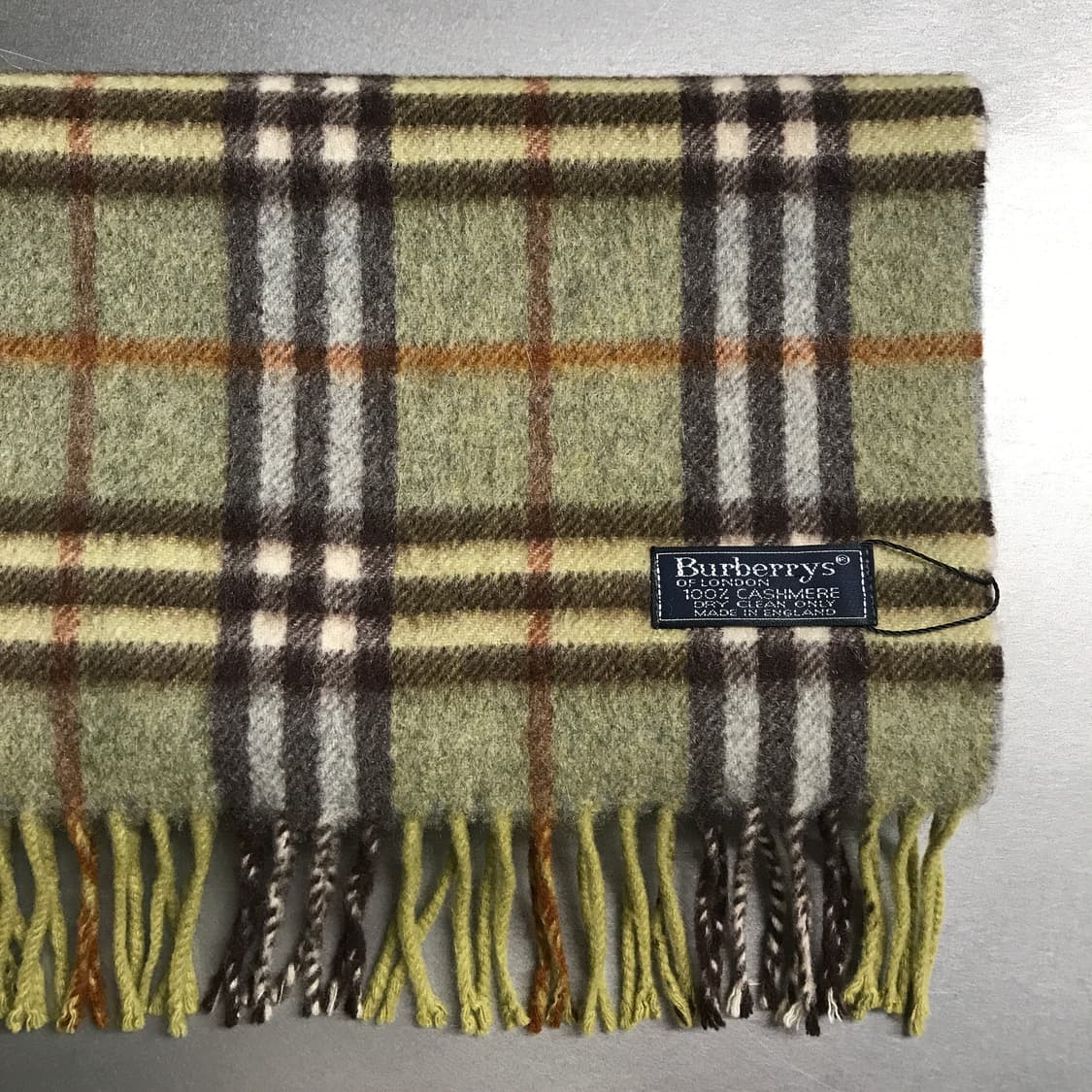 버버리 정품 캐시미어 머플러 그린 상품이미지3