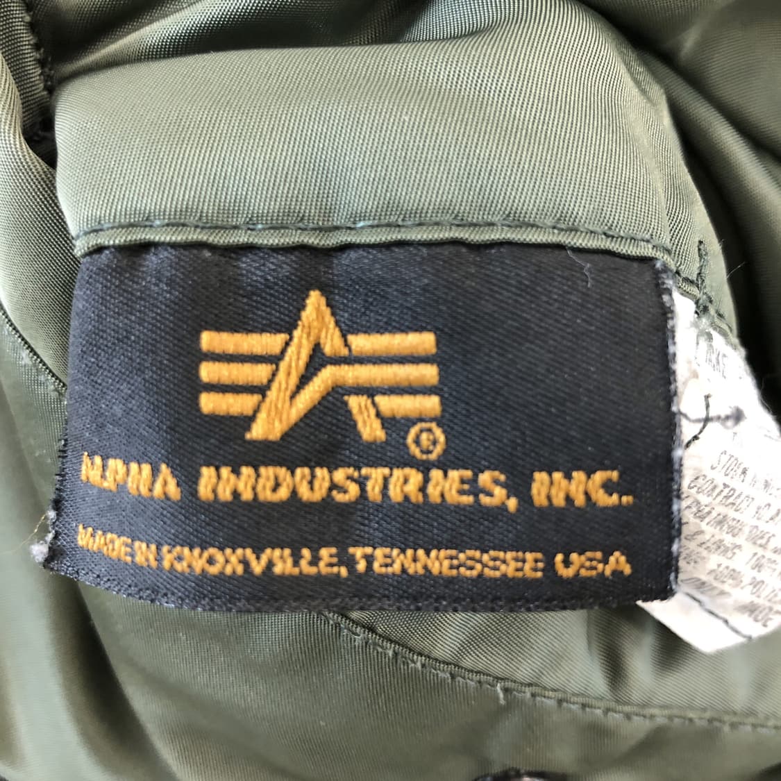 90s USA 알파 MA-1 플라이트 블루종 L 상품이미지8