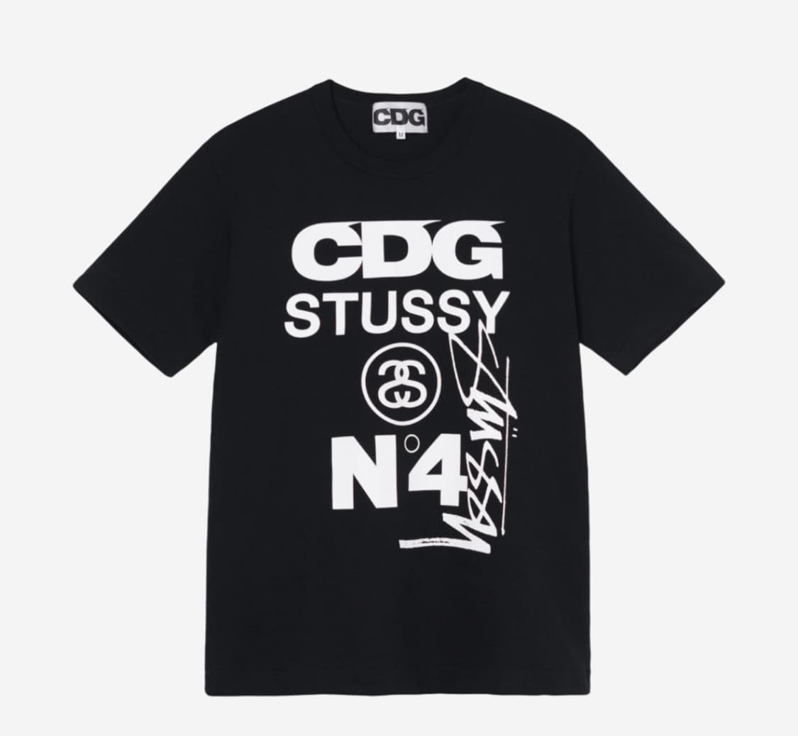 [XXL] CDG x 스투시 티셔츠 블랙 상품이미지9
