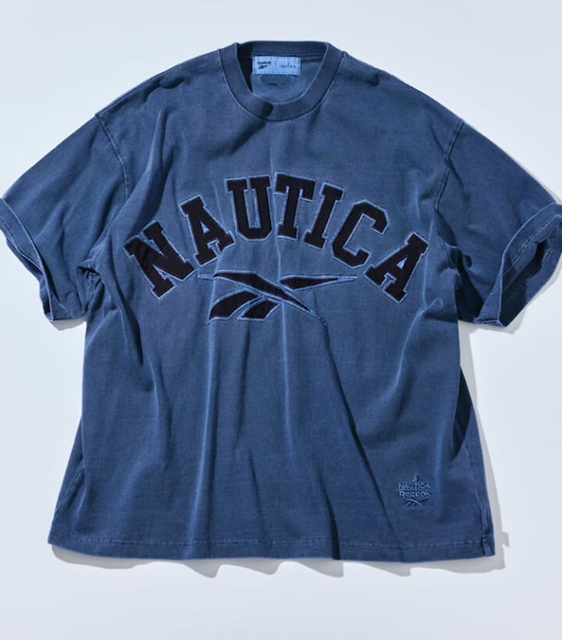 노티카 재팬 x Reebok 아치로고 피그먼트 다이 티셔츠 네이비 XL 상품이미지1