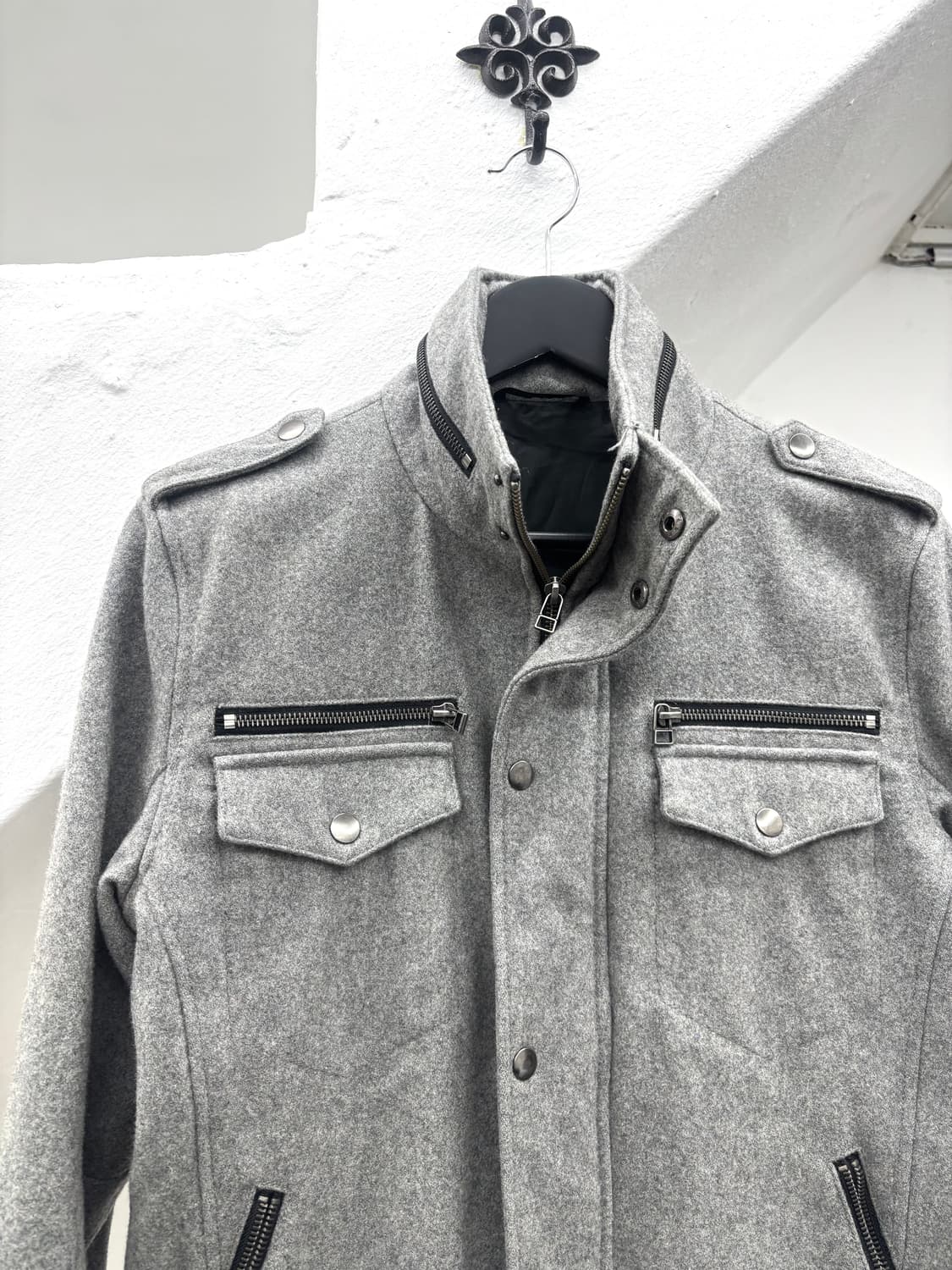 Semantic design gray gimmick jacket    상품이미지3