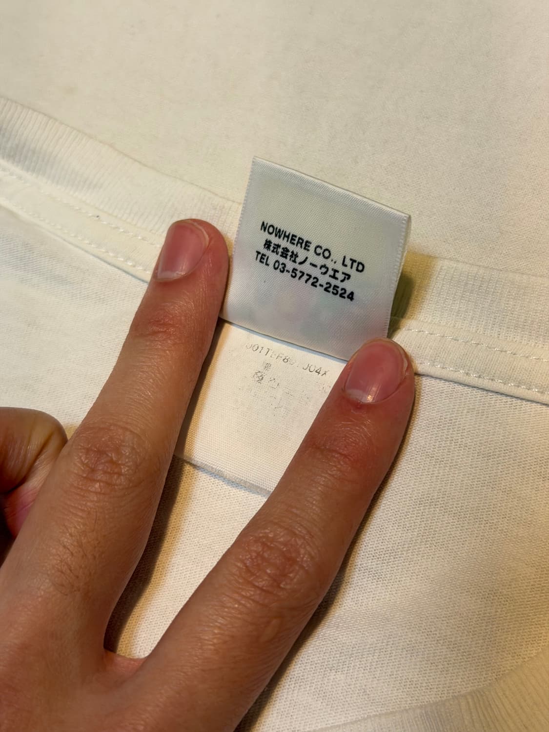 베이프 원포인트 사루 패치 티셔츠 화이트 상품이미지4