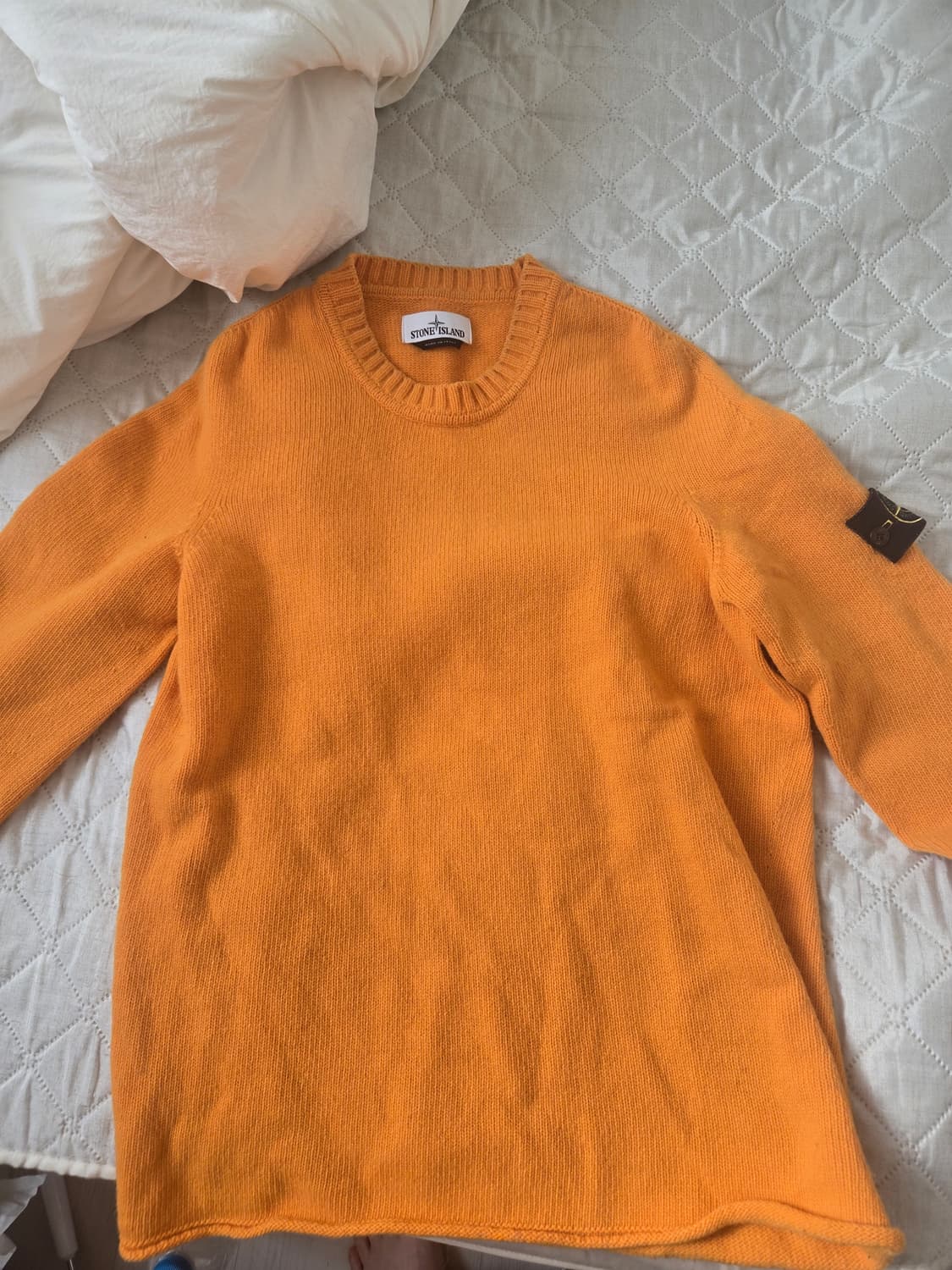 스톤아일랜드 스톤 와펜 니트 XL 오렌지색 상품이미지1