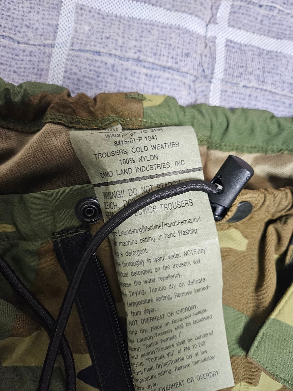 밀러터리 카모 나일론 팬츠 30-32사이즈 상품이미지2
