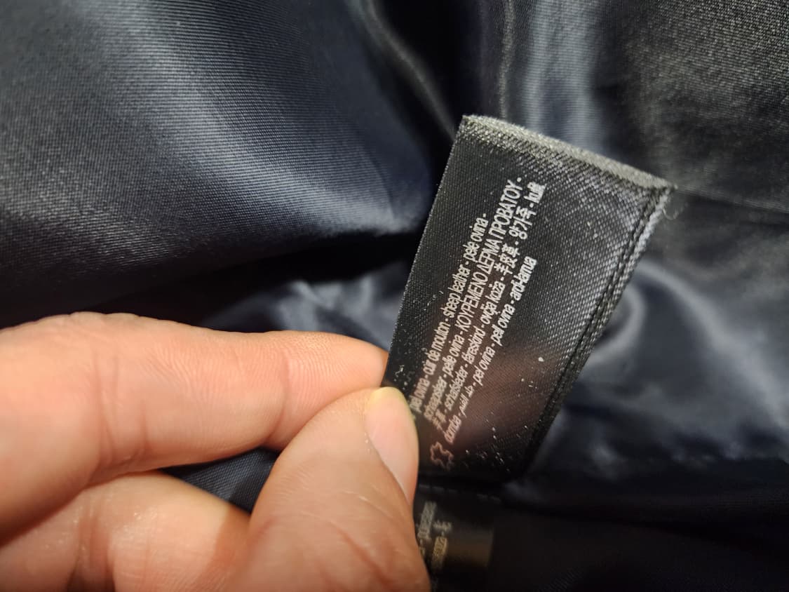 자라 네이비 후드 레더 점퍼 L-LX 상품이미지2