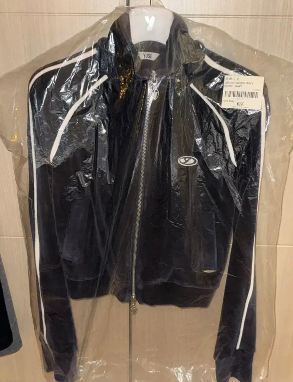 Yuse 코튼 벨루어 트랙 자켓 / 네이비 상품이미지2