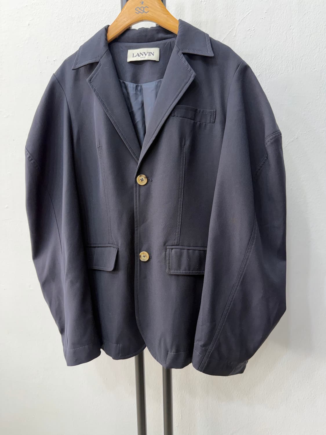 정품) LANVIN 랑방 네이비 여성 자켓 66 상품이미지3