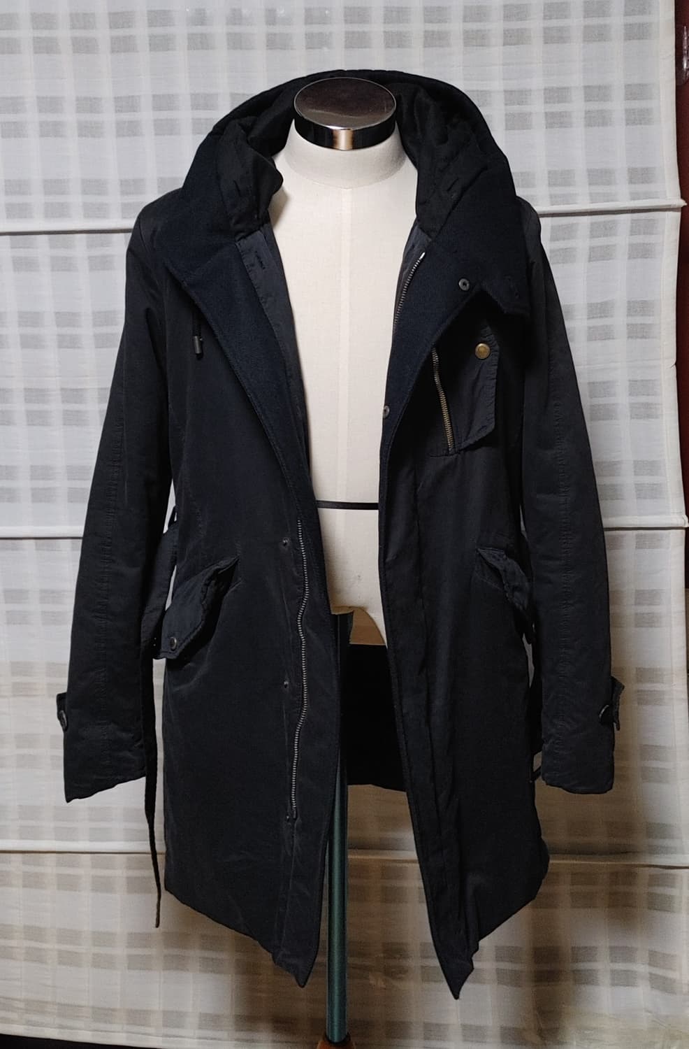 (한섬) 타임옴므 검정 내피탈부착 패딩 점퍼 95 상품이미지6