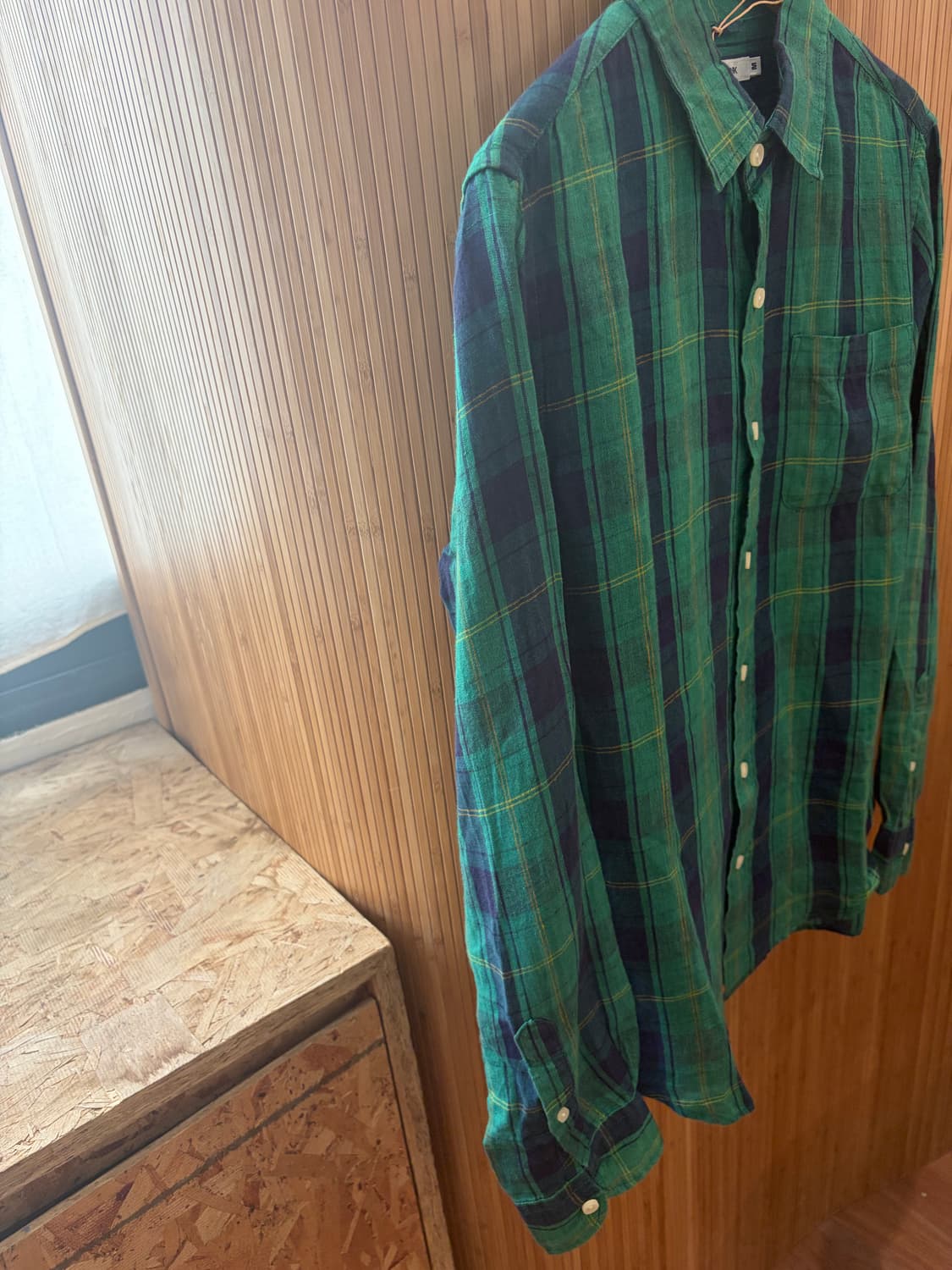GLOBAL WORK LINEN CHECK SHIRT 상품이미지2