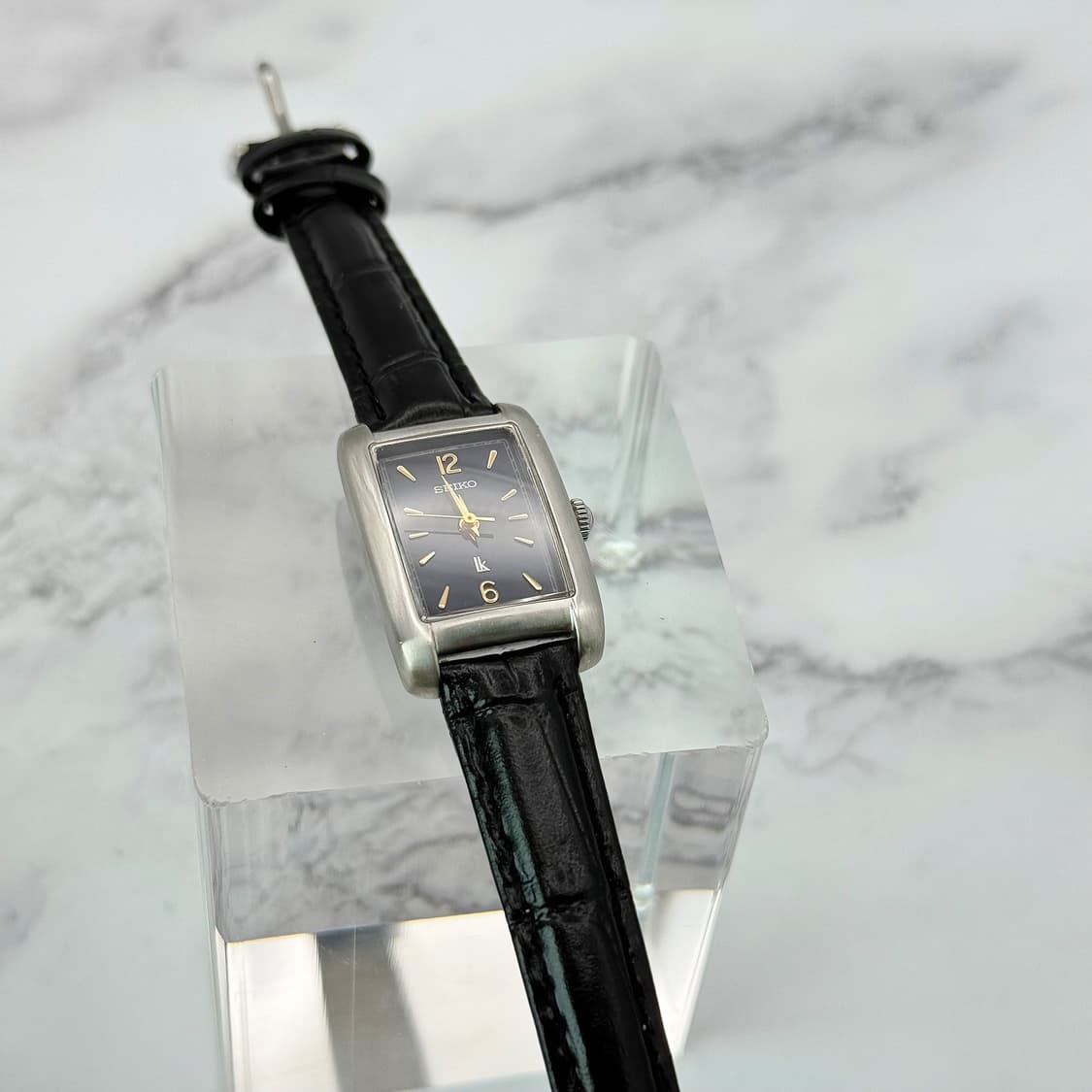 90's00's 빈티지 세이코 루키아 클래식 스퀘어 블랙 다이얼 워치 상품이미지5