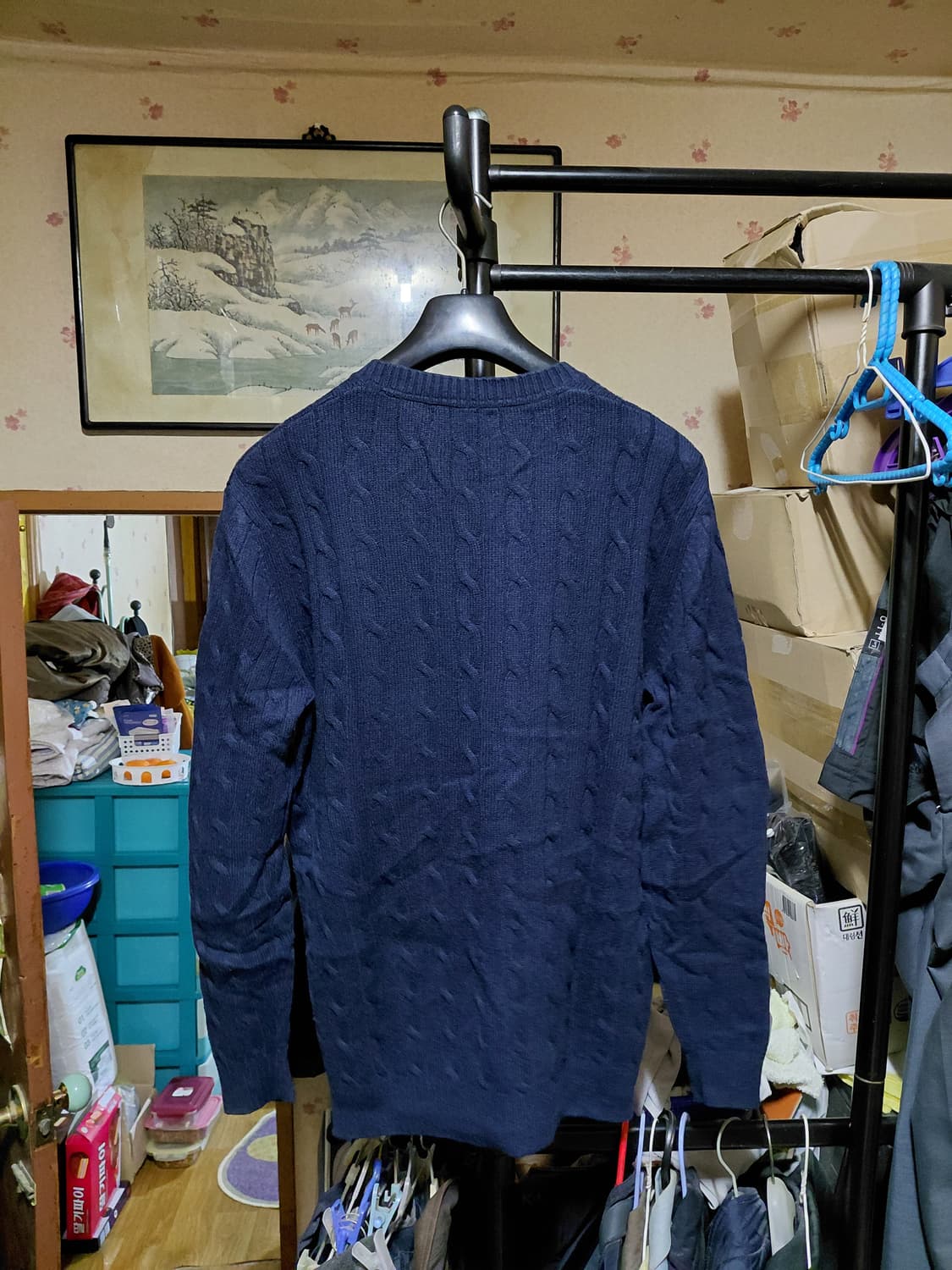 [리디아바인]울100 케이블 니트 M(100)사이즈 상품이미지2