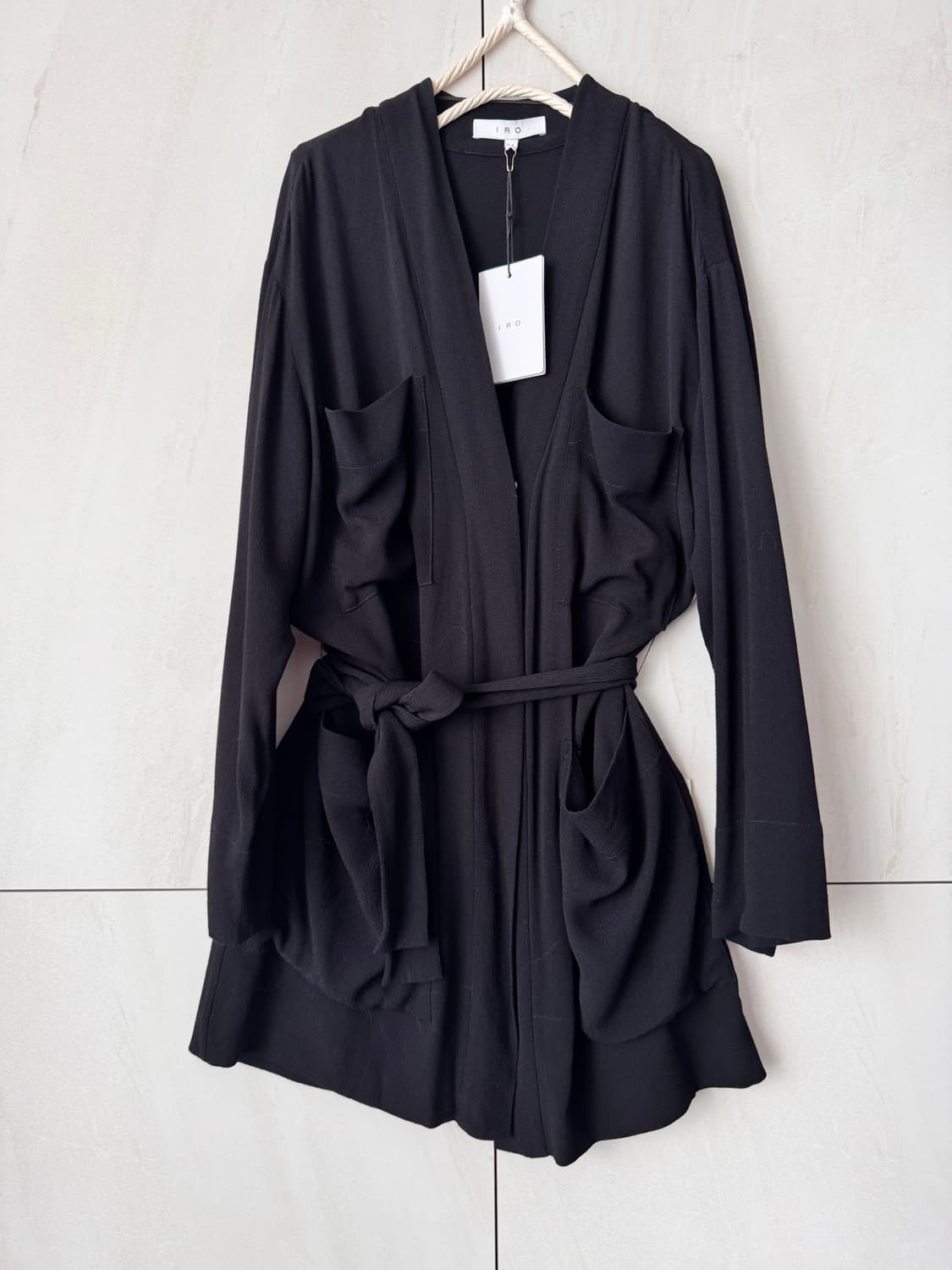 새상품 IRO 모니카 드레이핑 랩 원피스&가디건 34 (44,55사이즈) 상품이미지9
