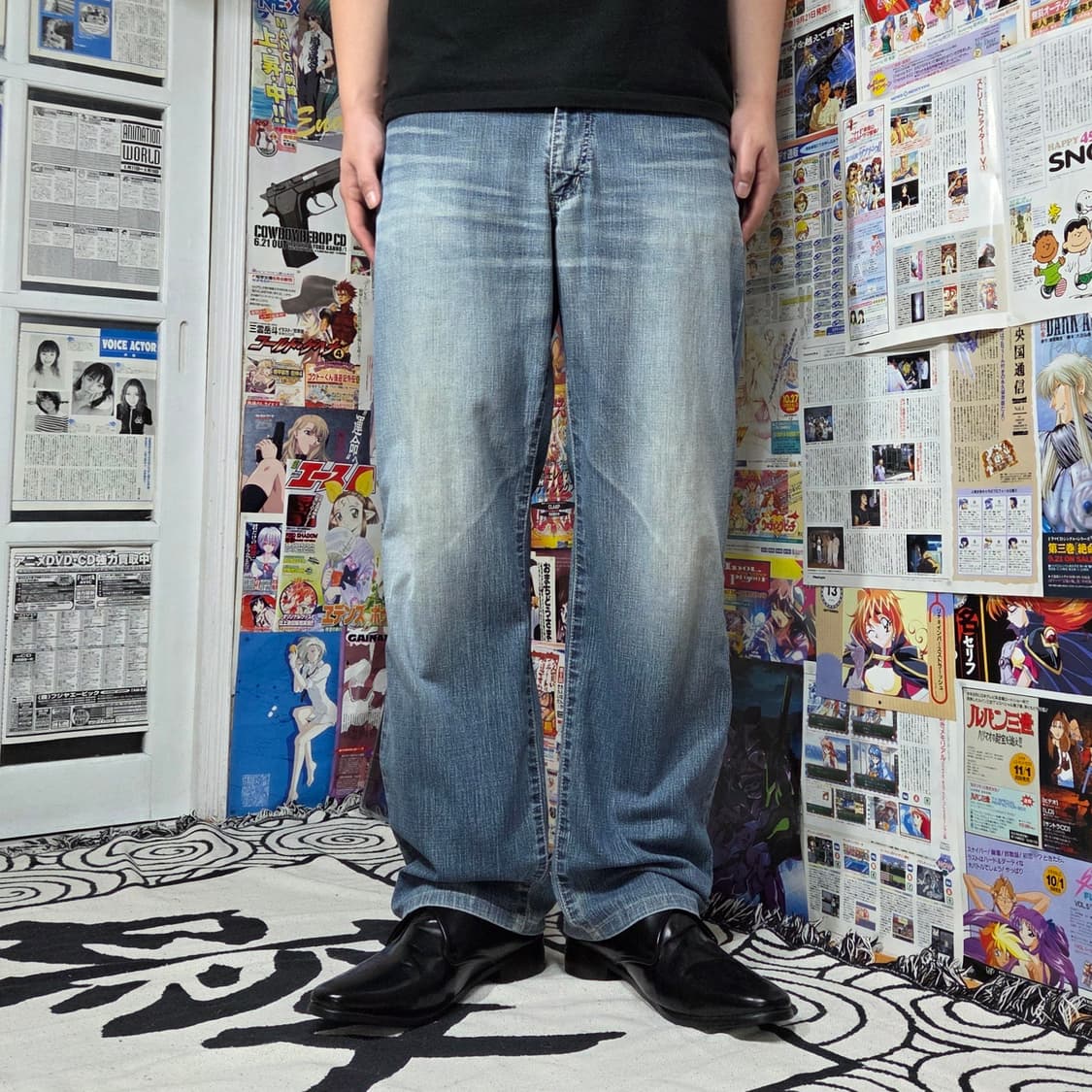 JPN 랭글런 연청 워싱 데님 팬츠 상품이미지1