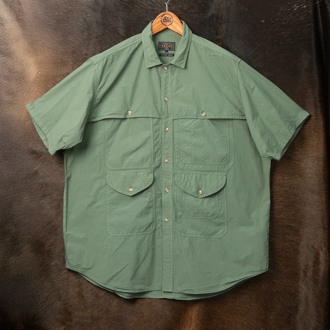 [115] 빔즈플러스 2022SS 코튼 립스탑 어드벤쳐 셔츠  상품이미지1