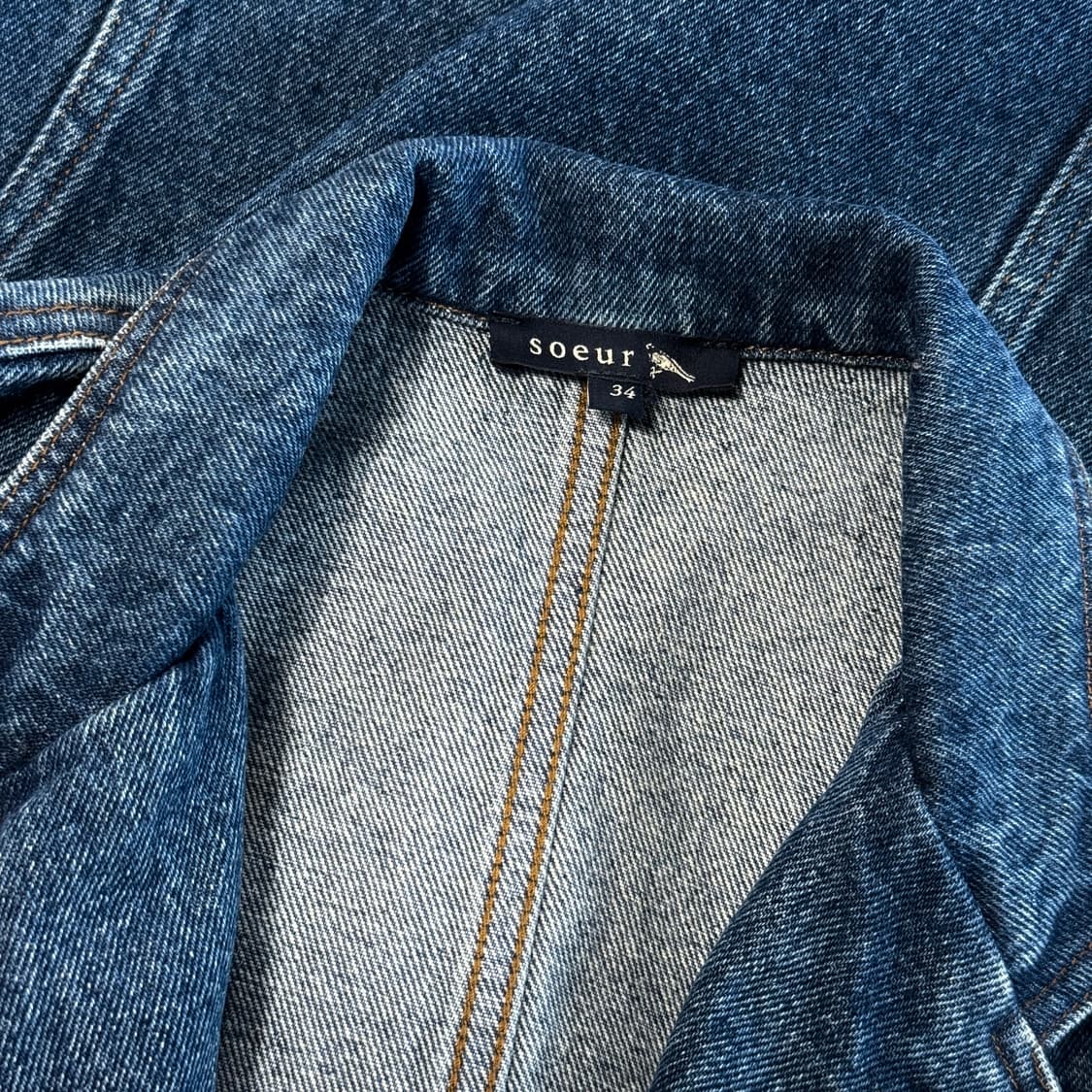 25 FW 쉐르 Charlize 사를리즈 멀티플 포켓 버튼 워싱 데님 자 상품이미지6