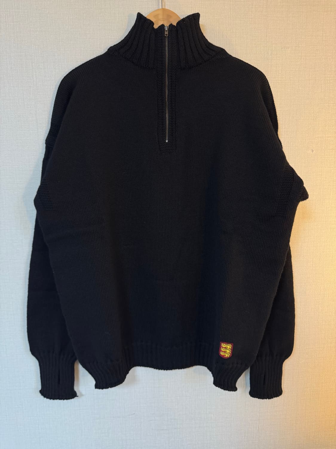 [46]건지울른스 피셔맨 하프집업 니트스웨터 블랙 새상품 상품이미지1